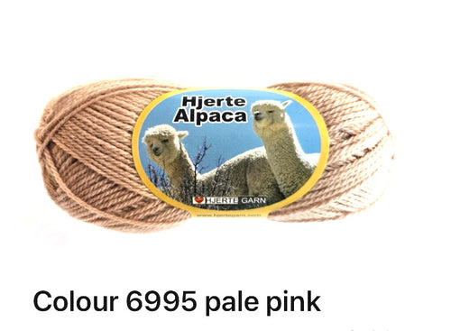 Hjerte Alpaca Pink 6995