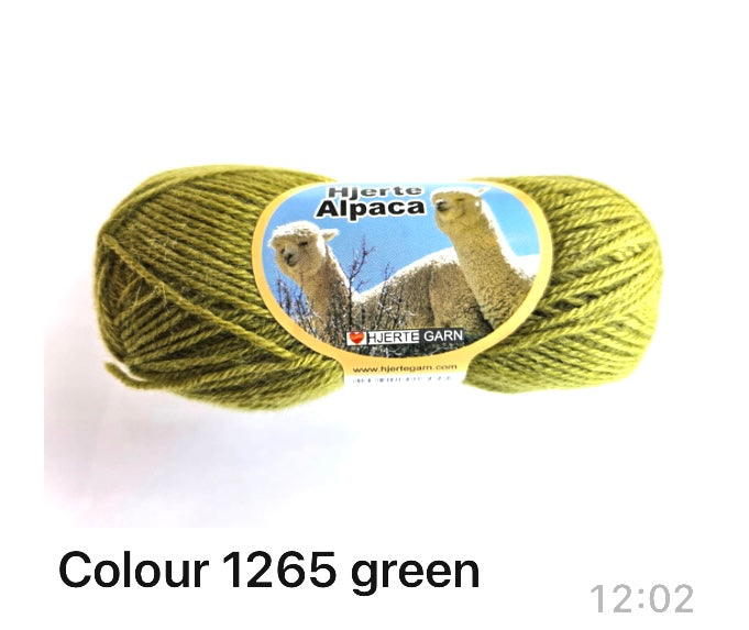 Hjerte Alpaca Green 1265