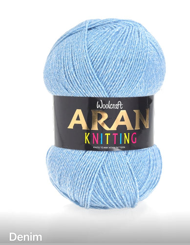 400 g Aran Knitting yarn Denim