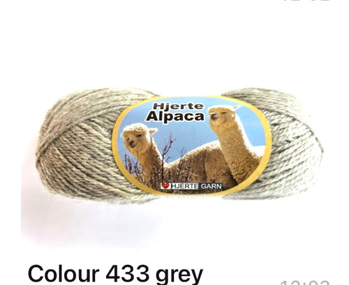 Hjerte Alpaca Grey 434