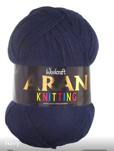 400 g Aran Knitting yarn Navy