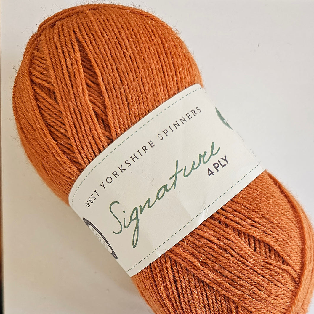 West Yorkshire Spinners Signature 4ply Amber 1004
