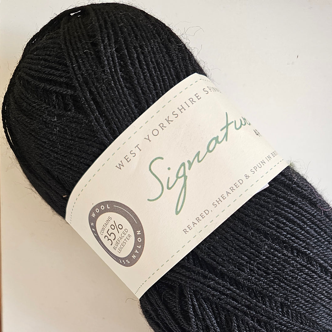 West Yorkshire Spinners Signature 4ply Liquorice 099
